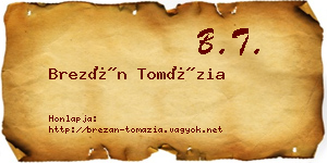 Brezán Tomázia névjegykártya